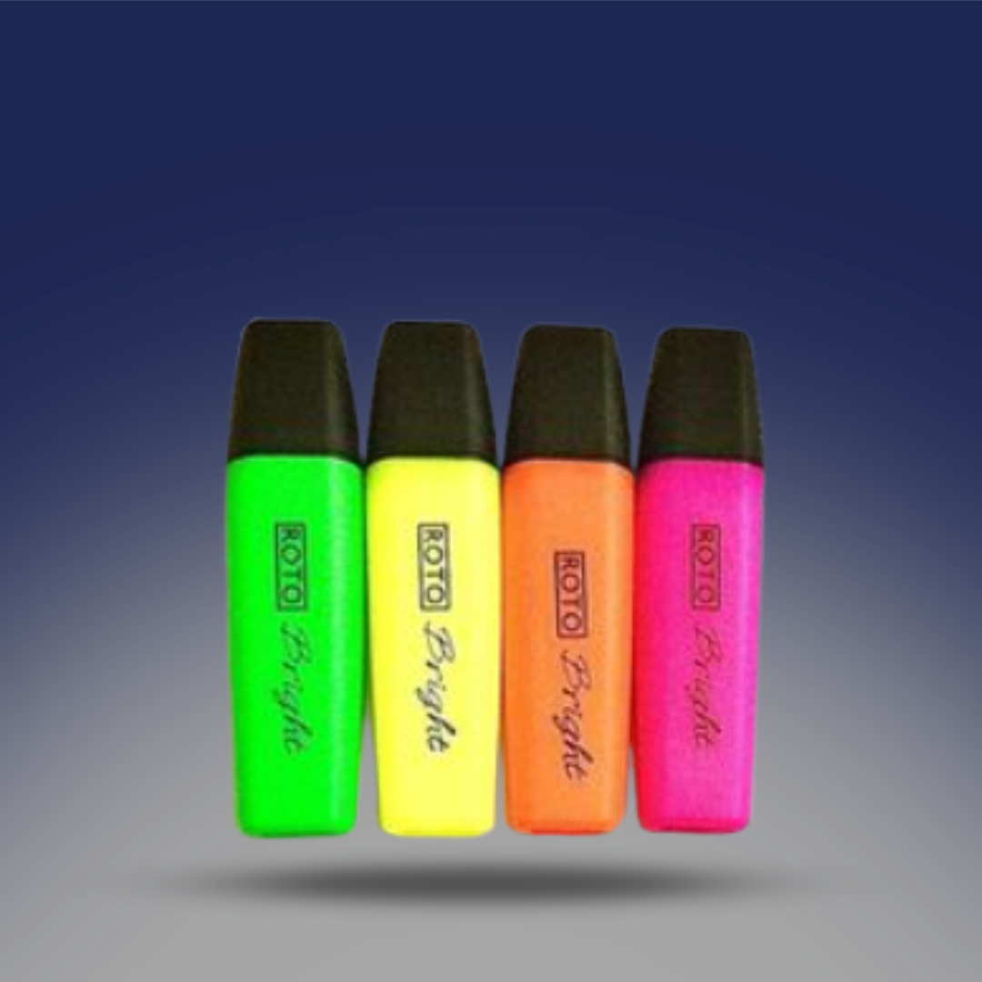 هيلايتر روتو 4 لون الوان فسفورية