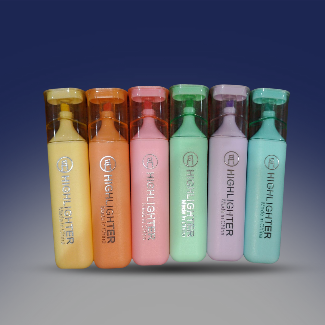 صوره المنتج 6 اقلام هيلايتر الوان فاتحة ZBRU